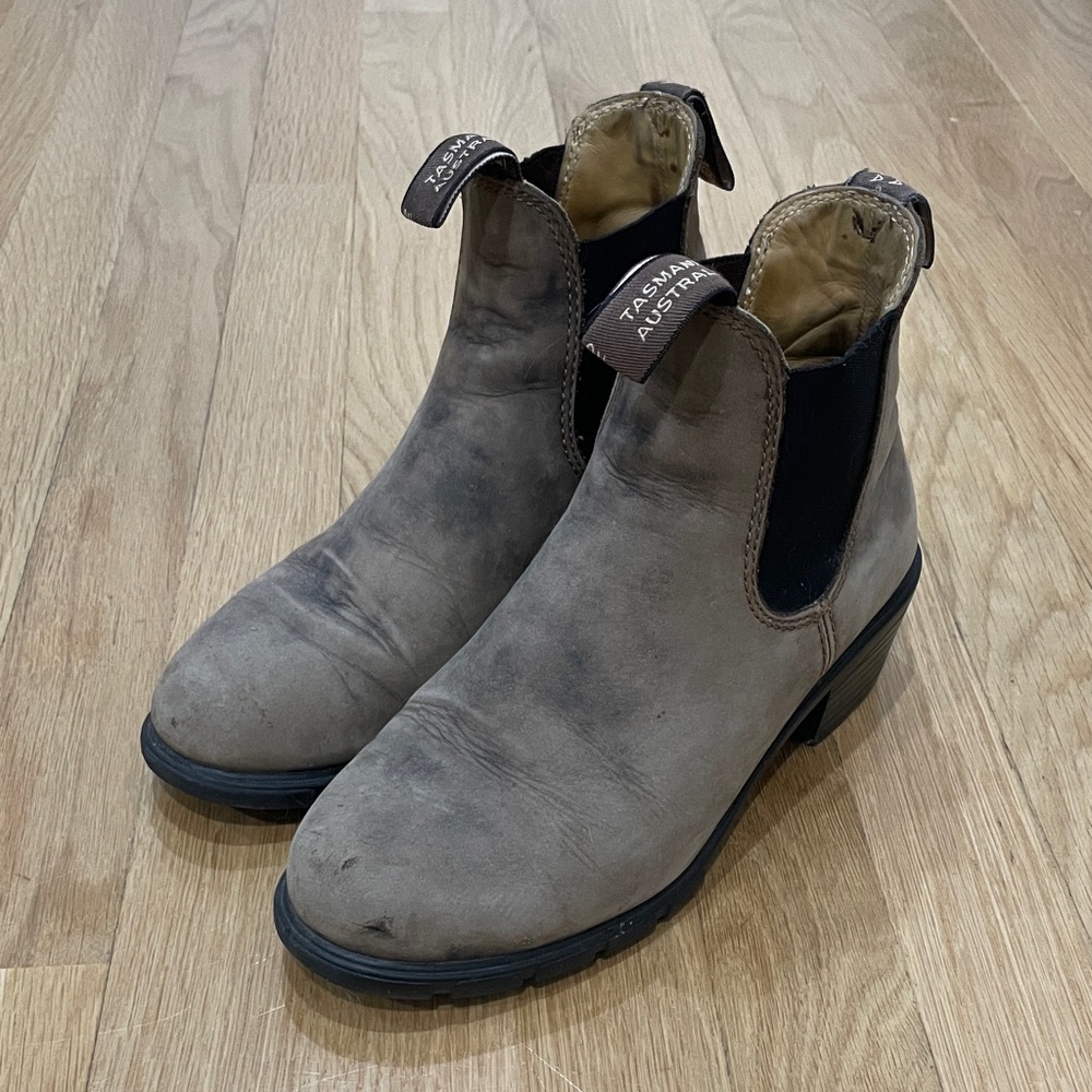 Blundstone Heels Chelsea Boots Brown Leather UK 4.5/US 7.5